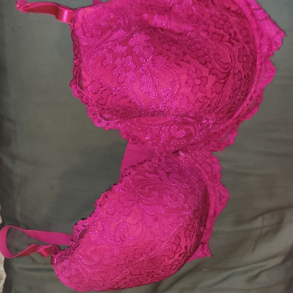 Hot pink bra